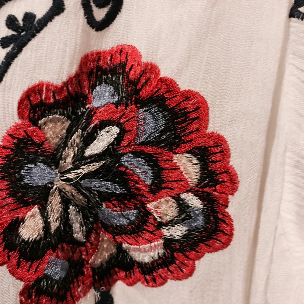 NWT Free People White Embroidered Dress - Picture 3 of 4